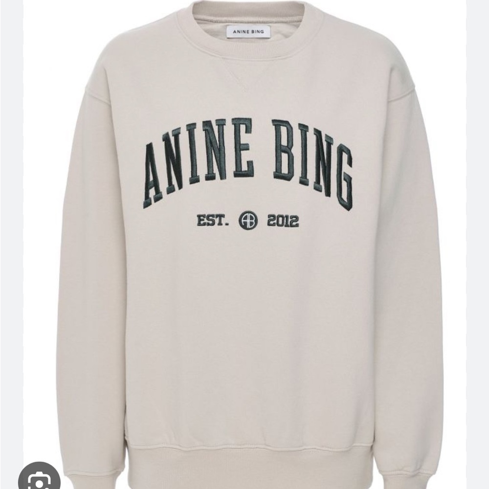 Anine Bing University Sweatshirt in Beige - Small